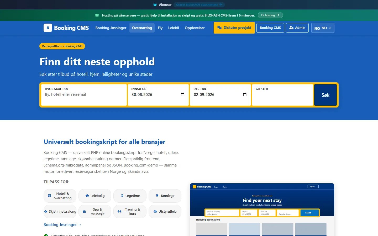 Booking CMS