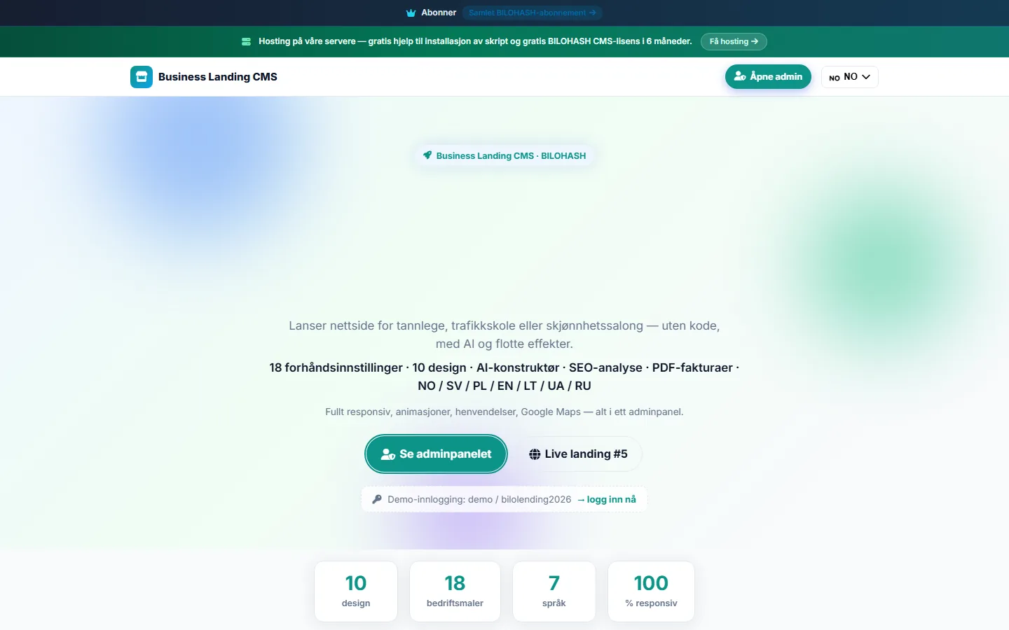 Business Landing CMS