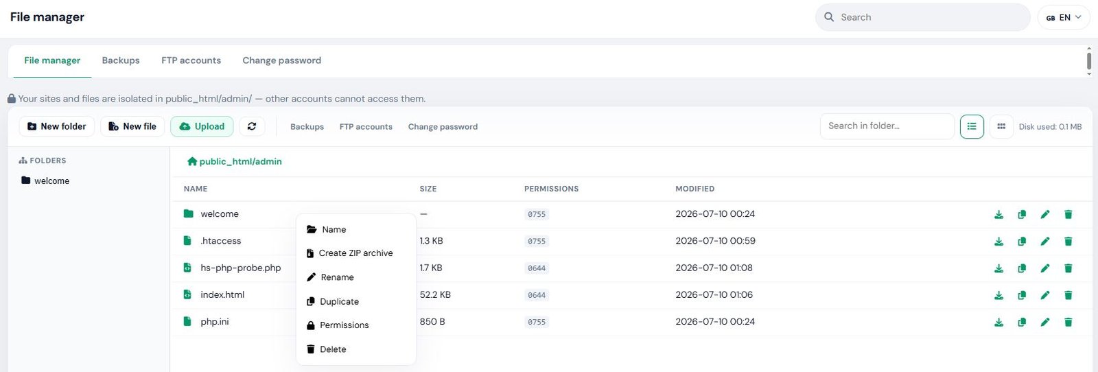 File manager
