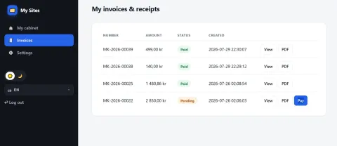 Рахунок клієнта — Мої клієнти / My Clients / Invoice