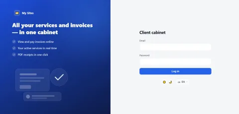 Вхід у кабінет — Мої клієнти / My Clients / Invoice
