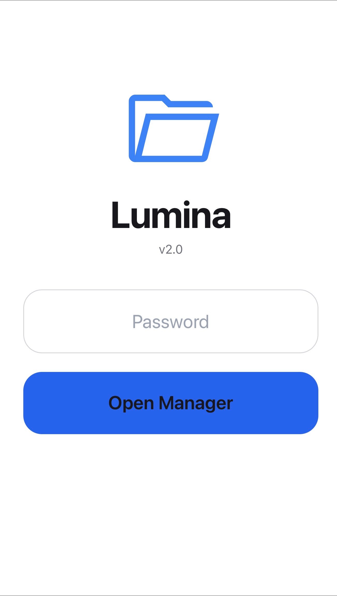 Lumina Login Screen