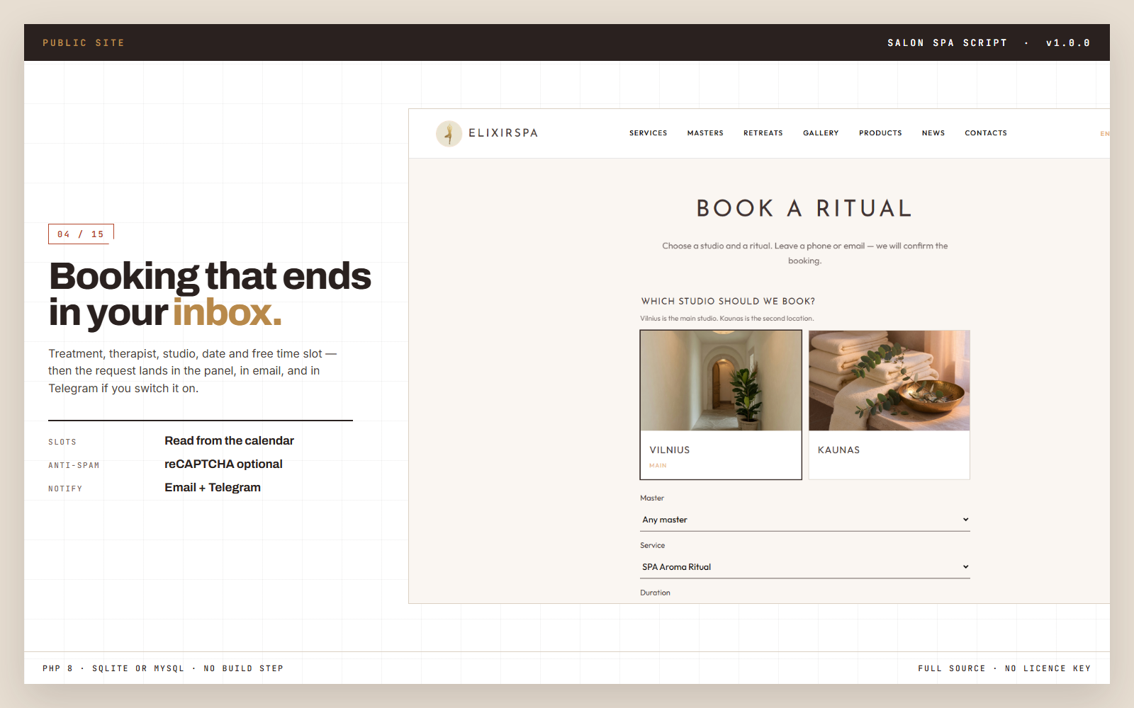 Booking